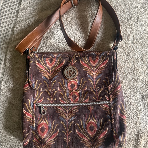 Relic Brown and Floral Patterned Bag - Picture 1 of 4
